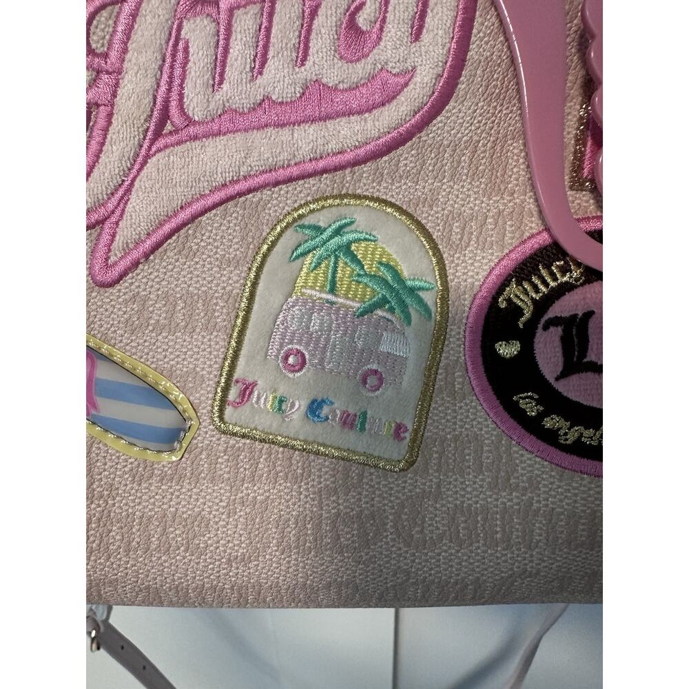 Juicy Couture Run The World Satchel in Sandstone! Rare! Y2K 90s 2000s. NEW! - Picture 6 of 11